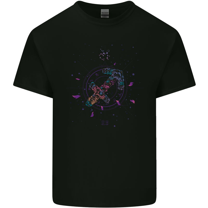Sagittarius Star Sign Zodiac Astrological Mens Cotton T-Shirt Tee Top Black