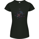 Sagittarius Star Sign Zodiac Astrological Womens Petite Cut T-Shirt Black