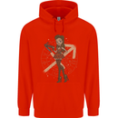 Sagittarius Steampunk Woman Star Sign Childrens Kids Hoodie Bright Red