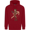 Sagittarius Steampunk Woman Star Sign Childrens Kids Hoodie Red