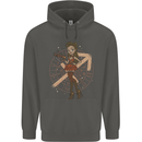 Sagittarius Steampunk Woman Star Sign Childrens Kids Hoodie Storm Grey
