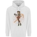 Sagittarius Steampunk Woman Star Sign Childrens Kids Hoodie White