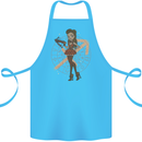 Sagittarius Steampunk Woman Star Sign Cotton Apron 100% Organic Turquoise