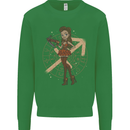 Sagittarius Steampunk Woman Star Sign Kids Sweatshirt Jumper Irish Green