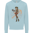 Sagittarius Steampunk Woman Star Sign Kids Sweatshirt Jumper Light Blue