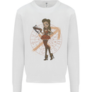 Sagittarius Steampunk Woman Star Sign Kids Sweatshirt Jumper White