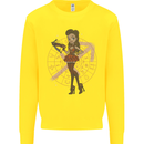 Sagittarius Steampunk Woman Star Sign Kids Sweatshirt Jumper Yellow