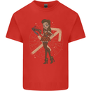 Sagittarius Steampunk Woman Star Sign Kids T-Shirt Childrens Red
