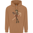 Sagittarius Steampunk Woman Star Sign Mens 80% Cotton Hoodie Caramel Latte