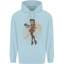 Sagittarius Steampunk Woman Star Sign Mens 80% Cotton Hoodie Light Blue