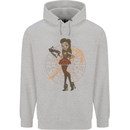 Sagittarius Steampunk Woman Star Sign Mens 80% Cotton Hoodie Sports Grey