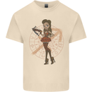 Sagittarius Steampunk Woman Star Sign Mens Cotton T-Shirt Tee Top Natural