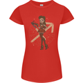 Sagittarius Steampunk Woman Star Sign Womens Petite Cut T-Shirt Red
