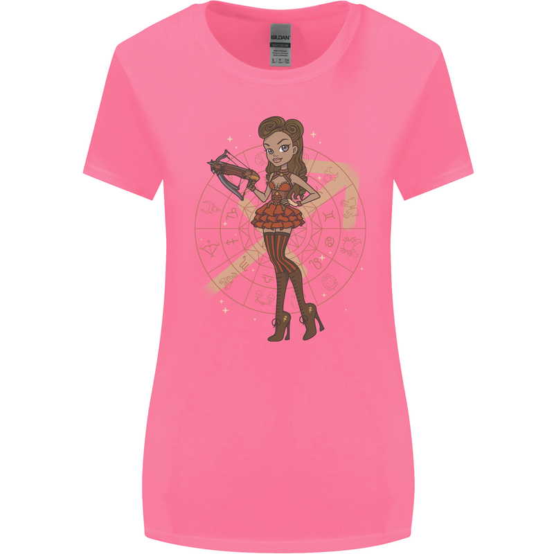 Sagittarius Steampunk Woman Star Sign Womens Wider Cut T-Shirt Azalea