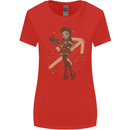 Sagittarius Steampunk Woman Star Sign Womens Wider Cut T-Shirt Red