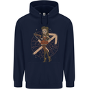 Sagittarius Steampunk Woman Zodiac Childrens Kids Hoodie Navy Blue