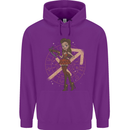 Sagittarius Steampunk Woman Zodiac Childrens Kids Hoodie Purple