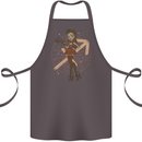 Sagittarius Steampunk Woman Zodiac Cotton Apron 100% Organic Dark Grey