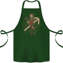 Sagittarius Steampunk Woman Zodiac Cotton Apron 100% Organic Forest Green