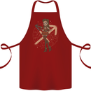 Sagittarius Steampunk Woman Zodiac Cotton Apron 100% Organic Maroon