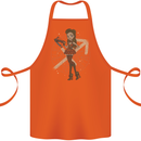 Sagittarius Steampunk Woman Zodiac Cotton Apron 100% Organic Orange