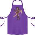 Sagittarius Steampunk Woman Zodiac Cotton Apron 100% Organic Purple