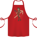 Sagittarius Steampunk Woman Zodiac Cotton Apron 100% Organic Red