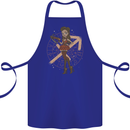 Sagittarius Steampunk Woman Zodiac Cotton Apron 100% Organic Royal Blue