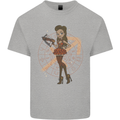 Sagittarius Steampunk Woman Zodiac Kids T-Shirt Childrens Sports Grey