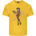 Sagittarius Steampunk Woman Zodiac Kids T-Shirt Childrens Yellow