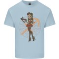 Sagittarius Steampunk Woman Zodiac Mens Cotton T-Shirt Tee Top Light Blue