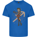 Sagittarius Steampunk Woman Zodiac Mens Cotton T-Shirt Tee Top Royal Blue