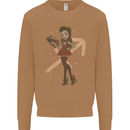 Sagittarius Steampunk Woman Zodiac Mens Sweatshirt Jumper Caramel Latte