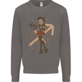 Sagittarius Steampunk Woman Zodiac Mens Sweatshirt Jumper Charcoal