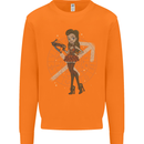 Sagittarius Steampunk Woman Zodiac Mens Sweatshirt Jumper Orange