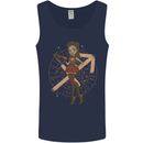 Sagittarius Steampunk Woman Zodiac Mens Vest Tank Top Navy Blue