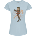Sagittarius Steampunk Woman Zodiac Womens Petite Cut T-Shirt Light Blue