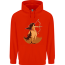 Sagittarius Woman Zodiac Star Sign Childrens Kids Hoodie Bright Red