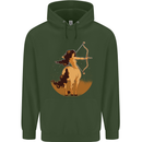 Sagittarius Woman Zodiac Star Sign Childrens Kids Hoodie Forest Green