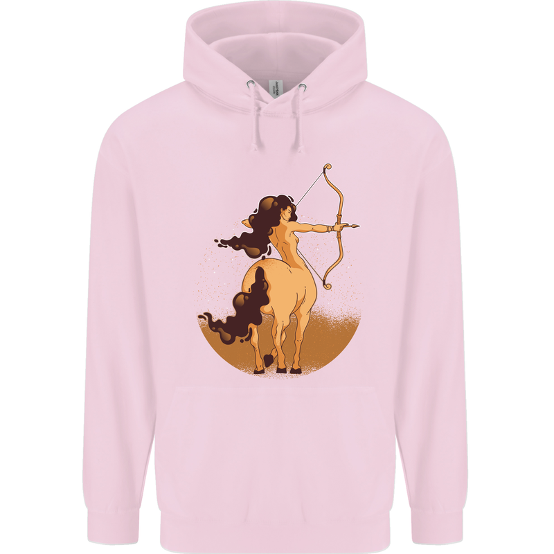Sagittarius Woman Zodiac Star Sign Childrens Kids Hoodie Light Pink