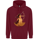 Sagittarius Woman Zodiac Star Sign Childrens Kids Hoodie Maroon