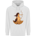 Sagittarius Woman Zodiac Star Sign Childrens Kids Hoodie White