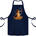 Sagittarius Woman Zodiac Star Sign Cotton Apron 100% Organic Navy Blue