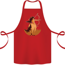Sagittarius Woman Zodiac Star Sign Cotton Apron 100% Organic Red