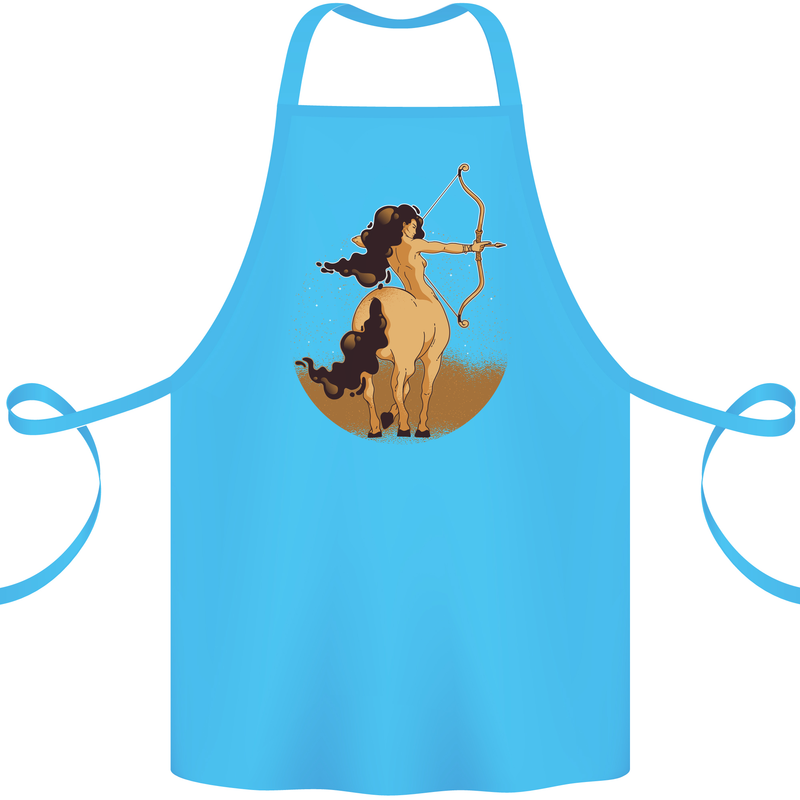 Sagittarius Woman Zodiac Star Sign Cotton Apron 100% Organic Turquoise