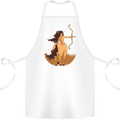 Sagittarius Woman Zodiac Star Sign Cotton Apron 100% Organic White