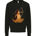 Sagittarius Woman Zodiac Star Sign Kids Sweatshirt Jumper Black