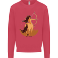 Sagittarius Woman Zodiac Star Sign Kids Sweatshirt Jumper Heliconia