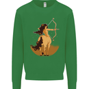 Sagittarius Woman Zodiac Star Sign Kids Sweatshirt Jumper Irish Green