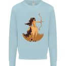 Sagittarius Woman Zodiac Star Sign Kids Sweatshirt Jumper Light Blue